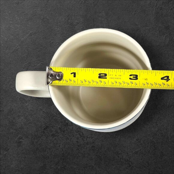 Starbucks 2016 Blue Chrysanthemum Stackable Mugs Set of 3 – 12 oz Flowers - Picture 8 of 9